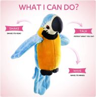 Interaktivní mluvící papoušek - modrý