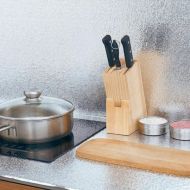 Kuchyňská olejivzdorná samolepící fólie - stříbrná se vzory