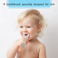 Zubní kartáček pro děti 6-12let ve tvaru U - modrý