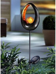 Dekorativní zahradní solární LED lampa - oválný tvar