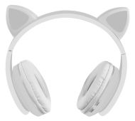 Bezdrátová sluchátka s kočičíma ušima - B39M, bílá