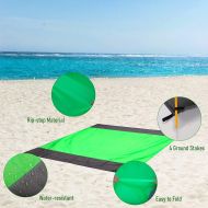 Magická podložka na pláž 210x200cm - zelená