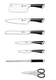 8-dílná sada nožů Imperial Collection se stojanem - černá