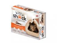 Plyšový pelíšek a podložka pro kočku 2v1 - Kitty Shack