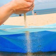 Magická podložka na pláž 210x200cm - modrá